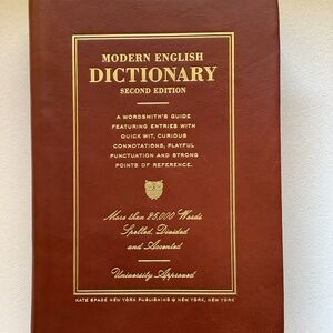 Kate Spade NY Wordsmith Dictionary Leather Book Clutch - Read Description